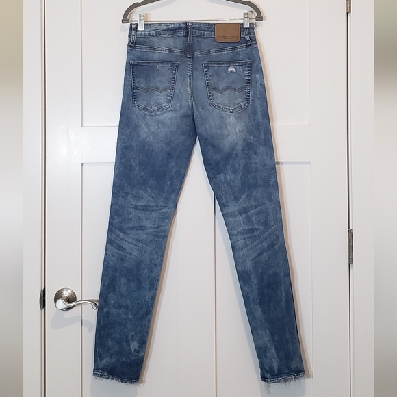 AEO Mens REAL Size 30 X 31  Extreme Flex Jeans Distressed Acid Wash - Picture 7 of 16